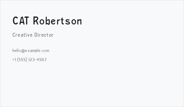 CAT Robertson Business Card