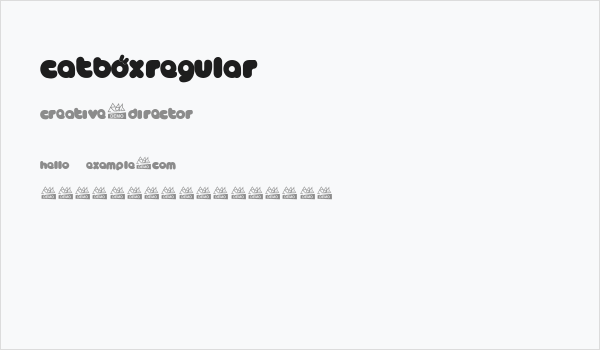 CATBÖXRegular Business Card