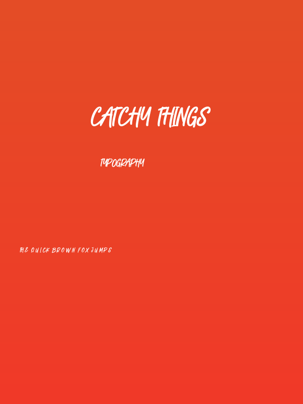CATCHY THINGS Poster