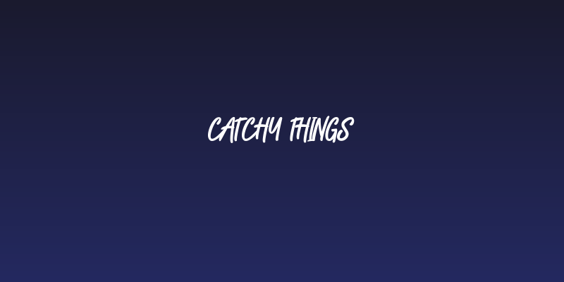 CATCHY THINGS Social Header