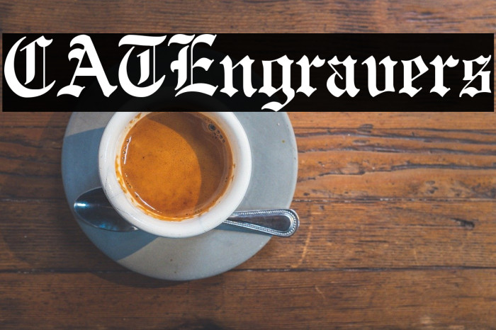 CATEngravers Font examples