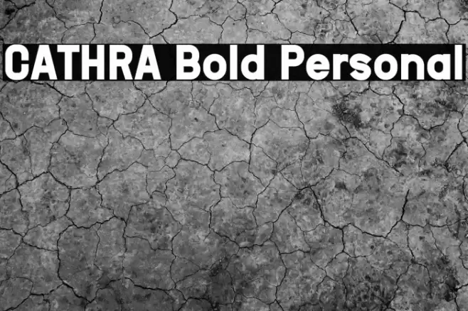CATHRA Bold Personal Font examples