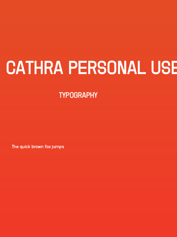 CATHRA Personal Use Poster