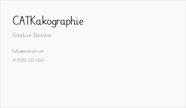 CATKakographie Business Card