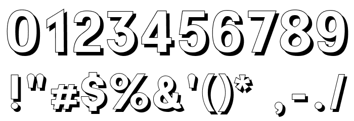 CATNeuzeitSchatten Font OTHER CHARS