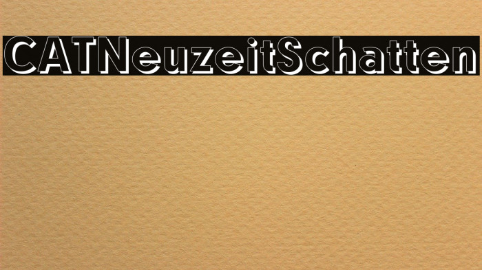 CATNeuzeitSchatten Font examples