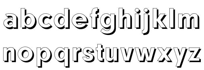 CATNeuzeitSchatten Font LOWERCASE