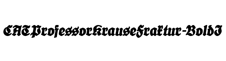 CATProfessorKrauseFraktur-BoldI  免费字体下载
