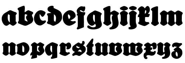 CATProfessorKrauseFraktur-Bold Font LOWERCASE
