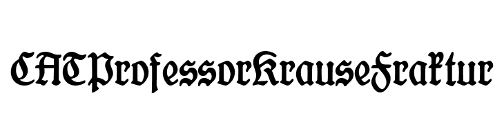 CATProfessorKrauseFraktur  font caratteri gratis