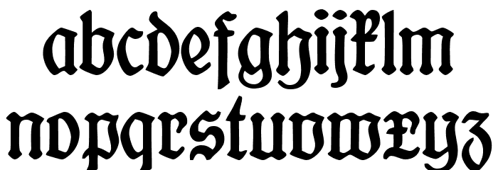 CATProfessorKrauseFraktur Font LOWERCASE