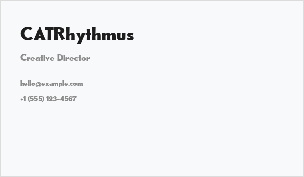 CATRhythmus Business Card