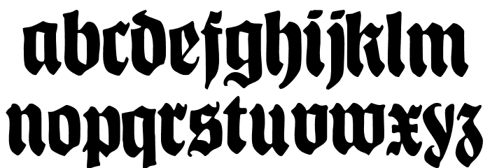 CATSchmalfetteThannhaeuser Font LOWERCASE