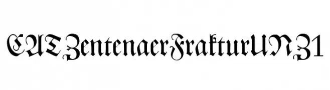 CATZentenaerFrakturUNZ1  Frei Schriftart Herunterladen