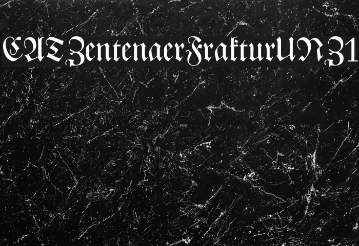 CATZentenaerFrakturUNZ1 Font examples