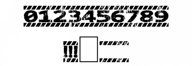 CAUTION Font OTHER CHARS