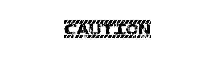 CAUTION  font caratteri gratis