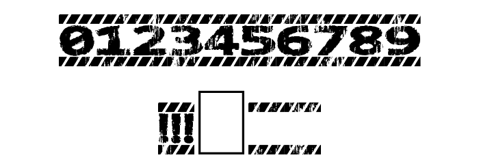 CAUTION Font OTHER CHARS