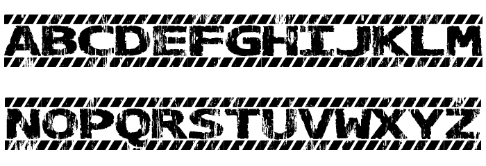 CAUTION Font LOWERCASE