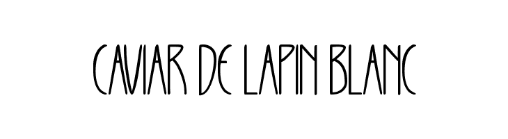 CAVIAR DE LAPIN BLANC  font caratteri gratis