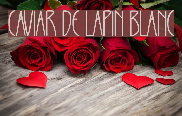 CAVIAR DE LAPIN BLANC Example 1