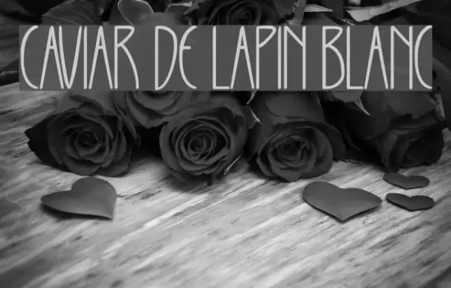 CAVIAR DE LAPIN BLANC Font examples