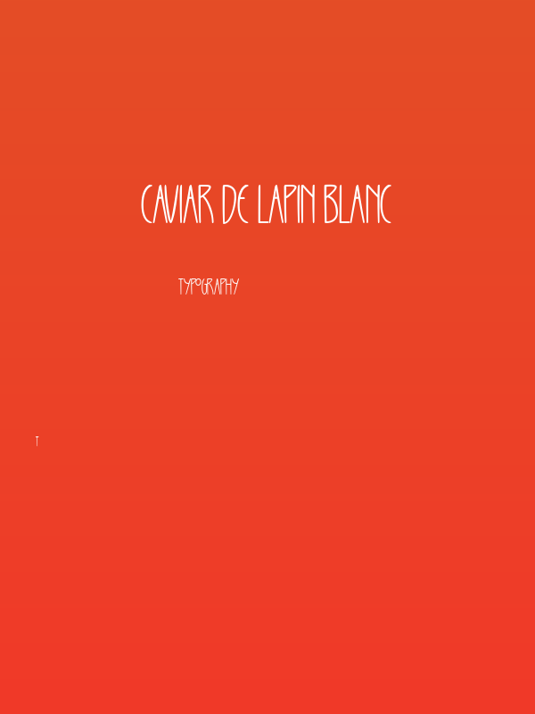 CAVIAR DE LAPIN BLANC Poster