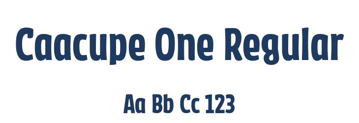 Caacupe One Regular Font Preview