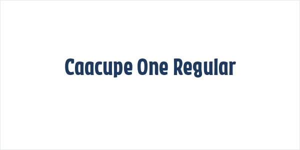 Caacupe One Regular Logo