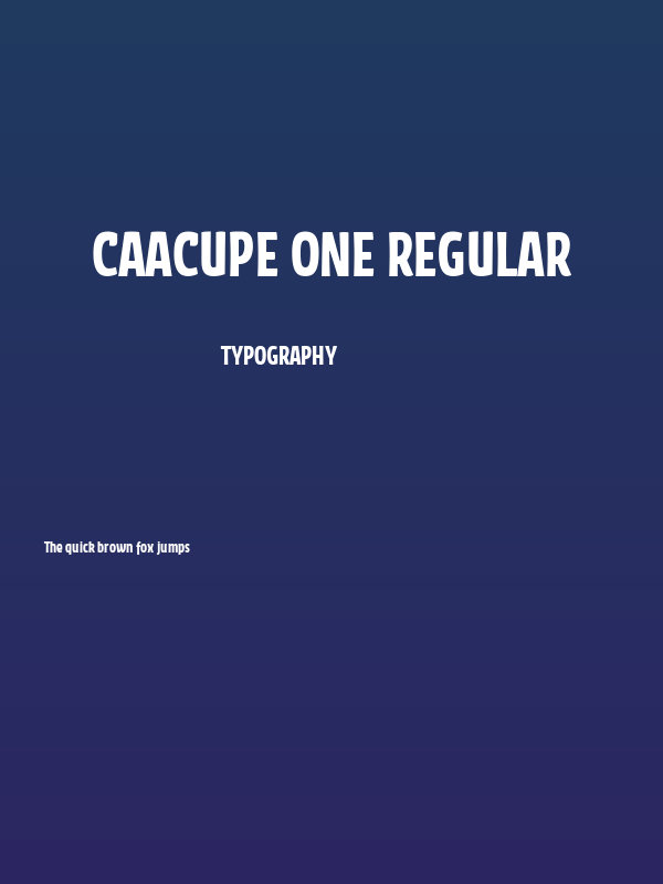 Caacupe One Regular Poster