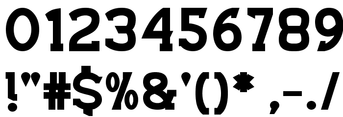 Cabal Bold Font OTHER CHARS