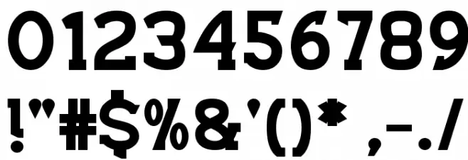 Cabal Bold Font OTHER CHARS