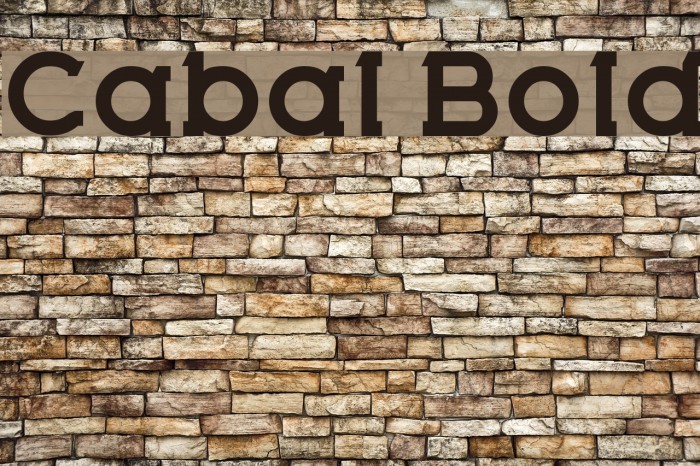Cabal Bold Font examples