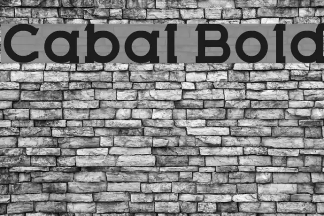 Cabal Bold Font examples