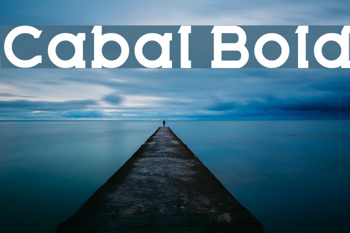 Cabal Bold Font examples