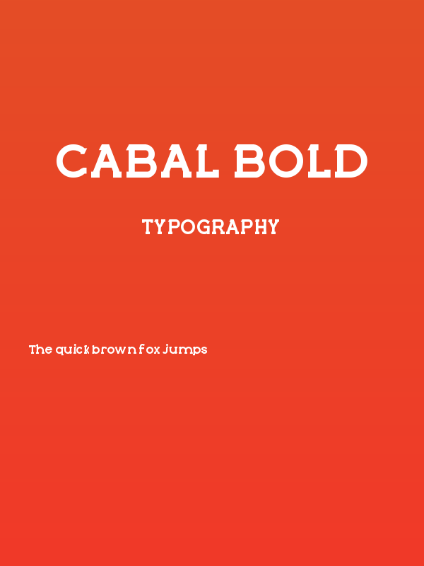 Cabal Bold Poster