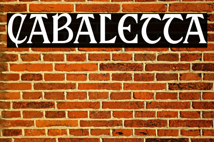 Cabaletta Caratteri examples