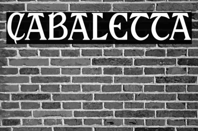 Cabaletta Font examples
