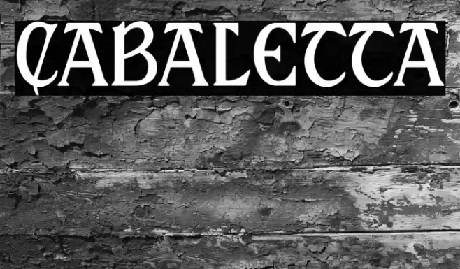 Cabaletta Font examples