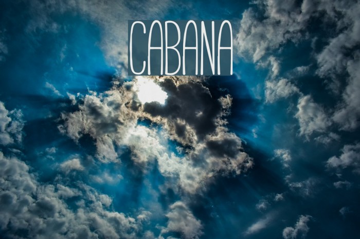 Cabana Font examples