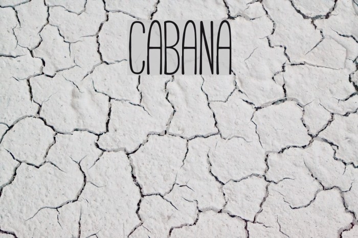 Cabana Font examples