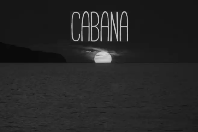 Cabana Шрифта examples