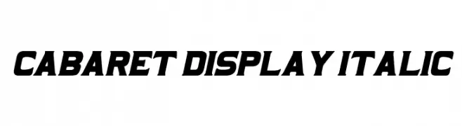 Cabaret Display Italic  Descarca Fonturi Gratis