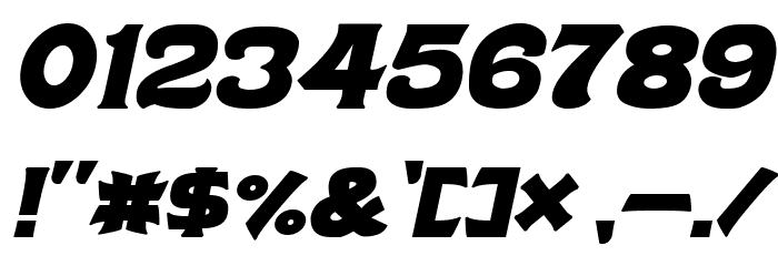 Cabaret Display Italic Font OTHER CHARS