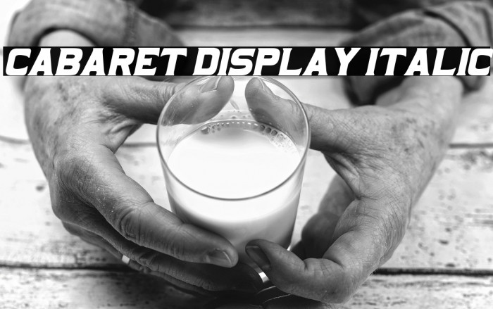 Cabaret Display Italic Example 2