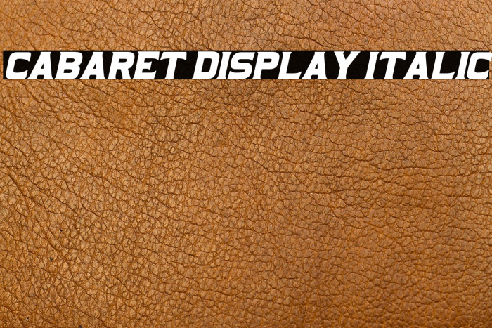 Cabaret Display Italic Example 3