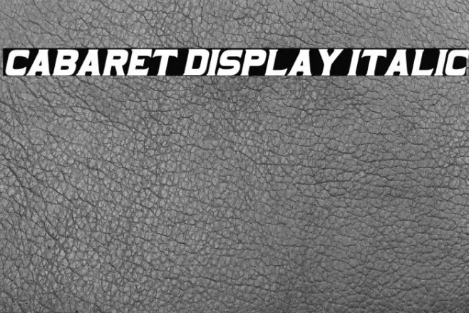 Cabaret Display Italic फ़ॉन्ट examples