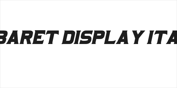 Cabaret Display Italic Logo