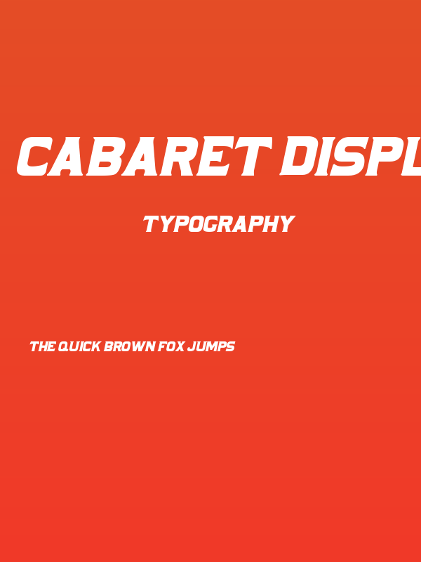 Cabaret Display Italic Poster
