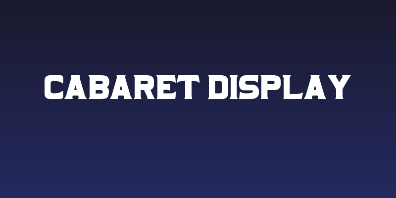 Cabaret Display Social Header